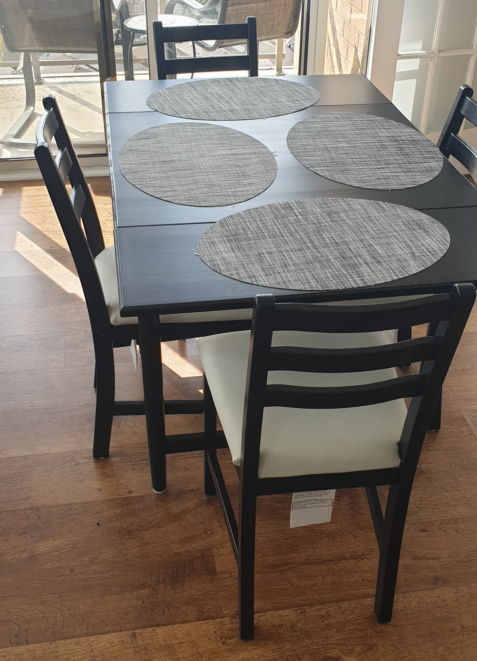 Black Dining Table and Chairs Set - photo 4