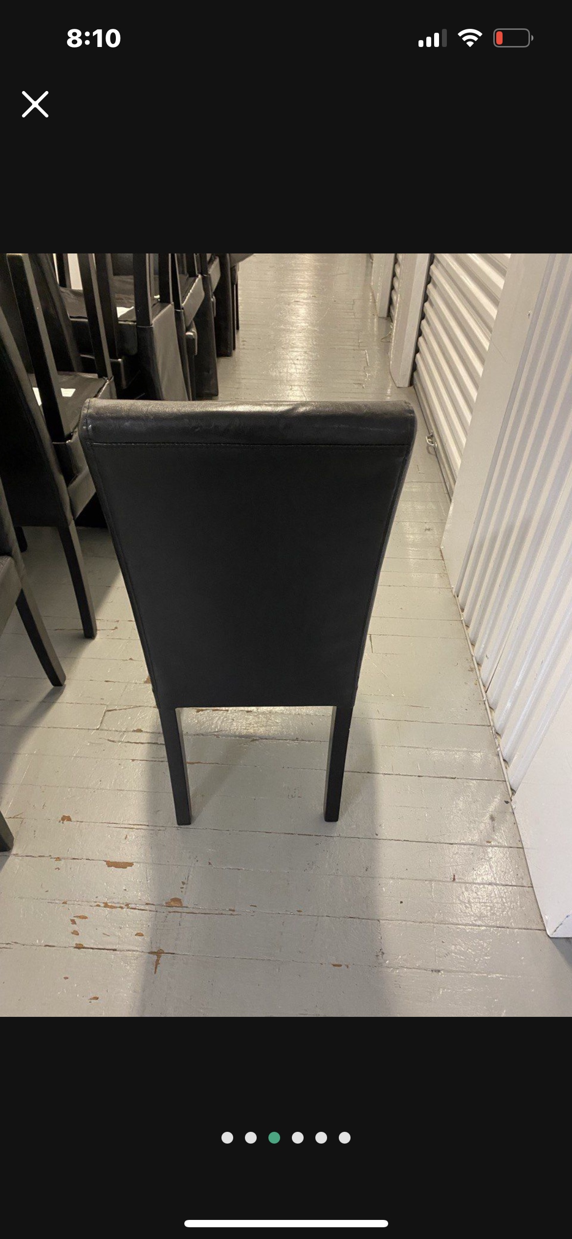 Black Leather Dining Chairs with high back - photo 2