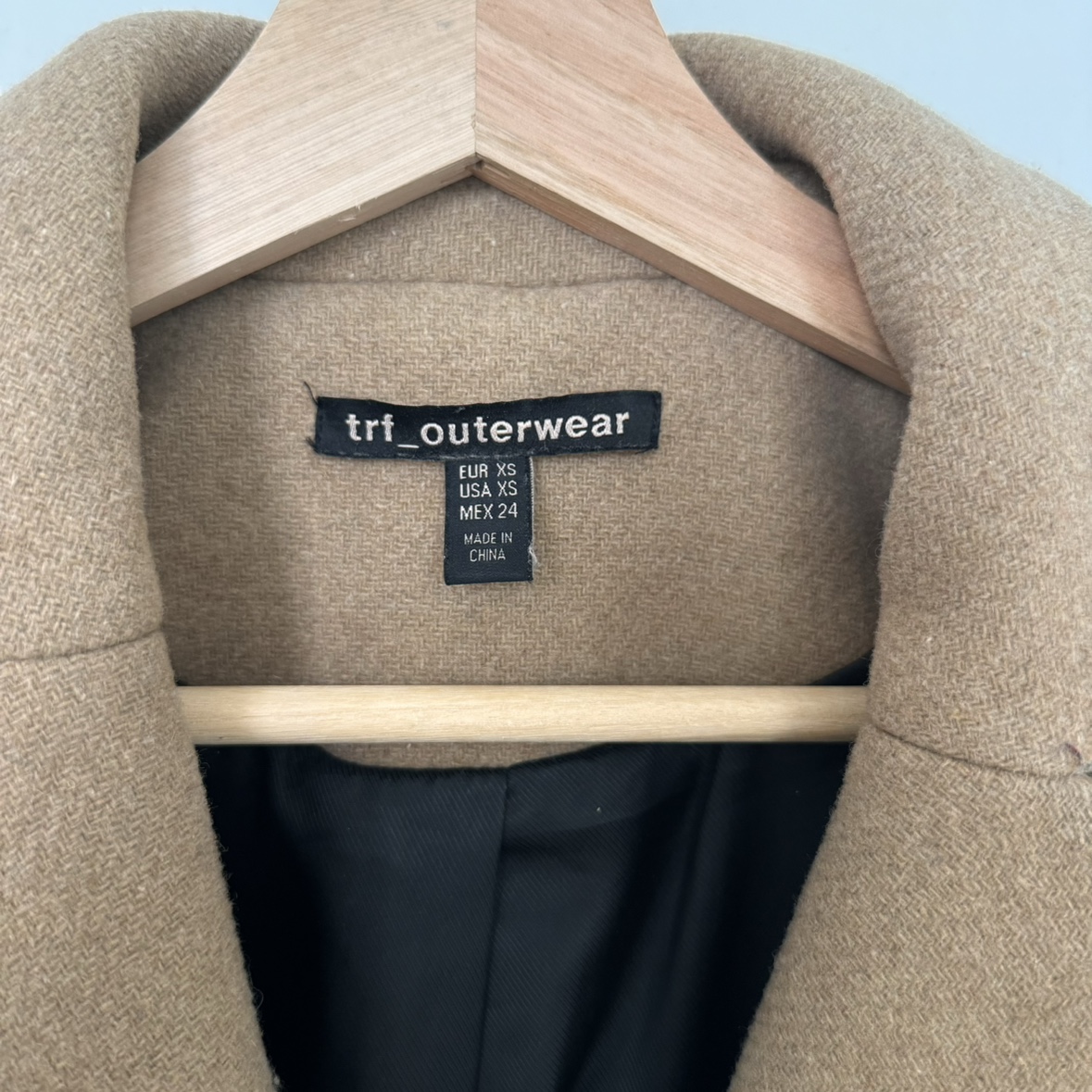 Zara TRF Outerwear Wool Blend Camel Coat Size XS - photo 4