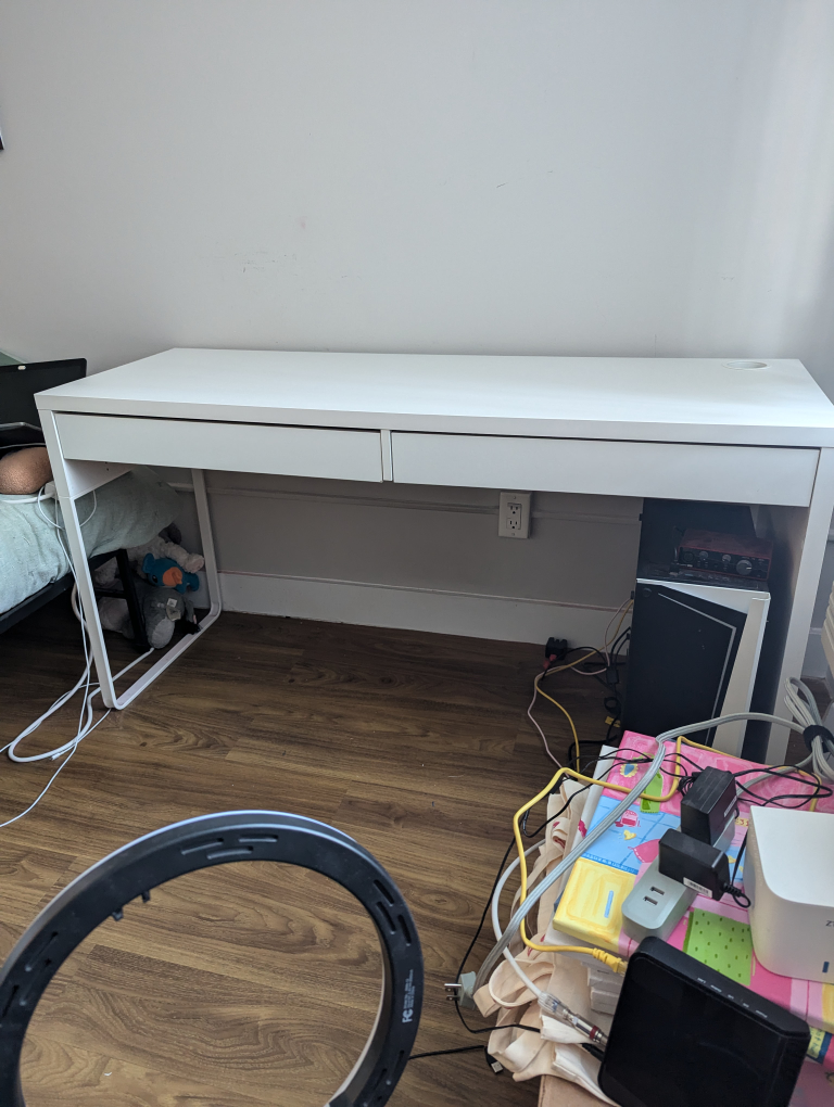 IKEA White Desk with Two Drawers