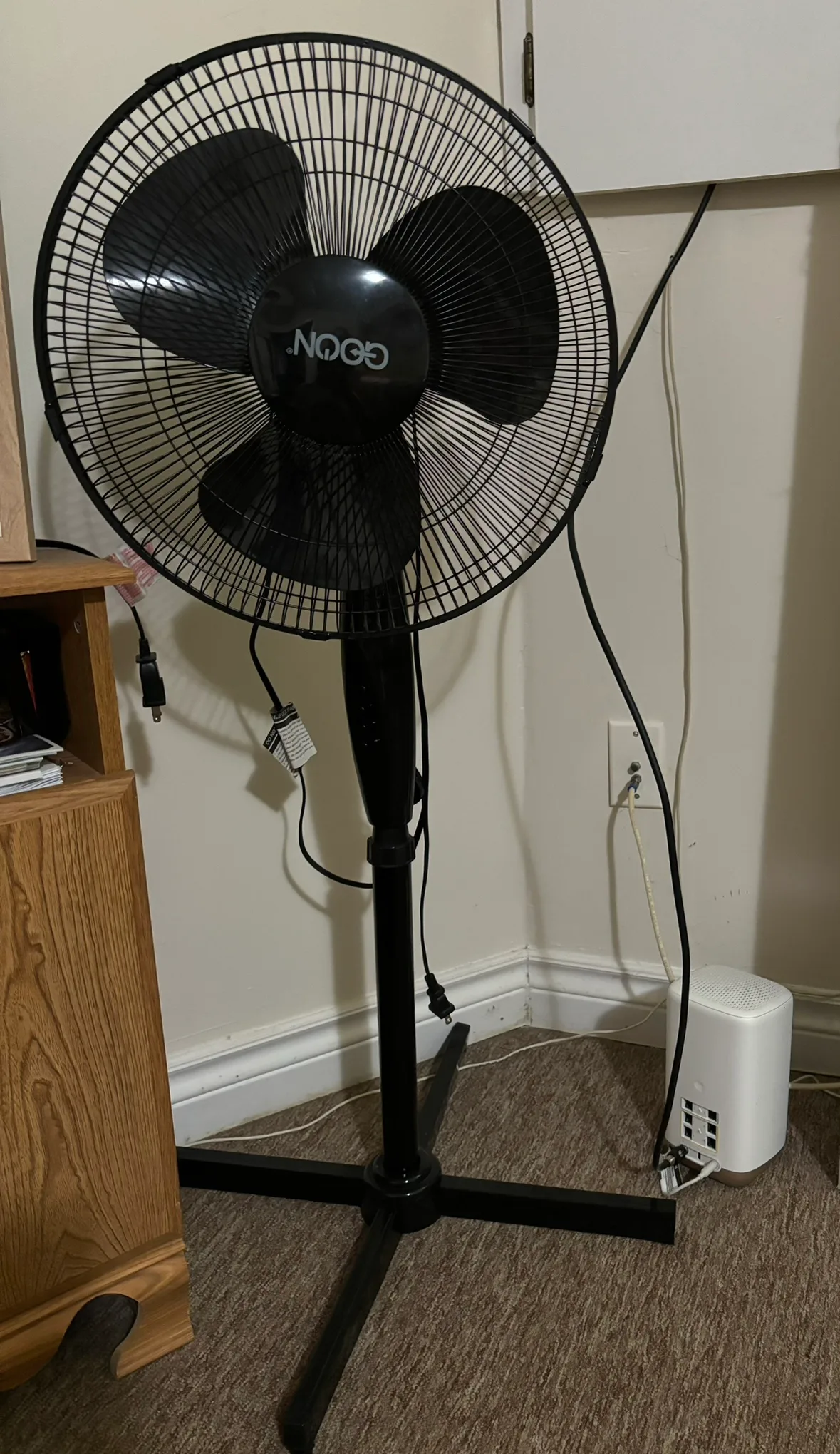 Standing Floor Fan - Black, 3-Speed thumbnail
