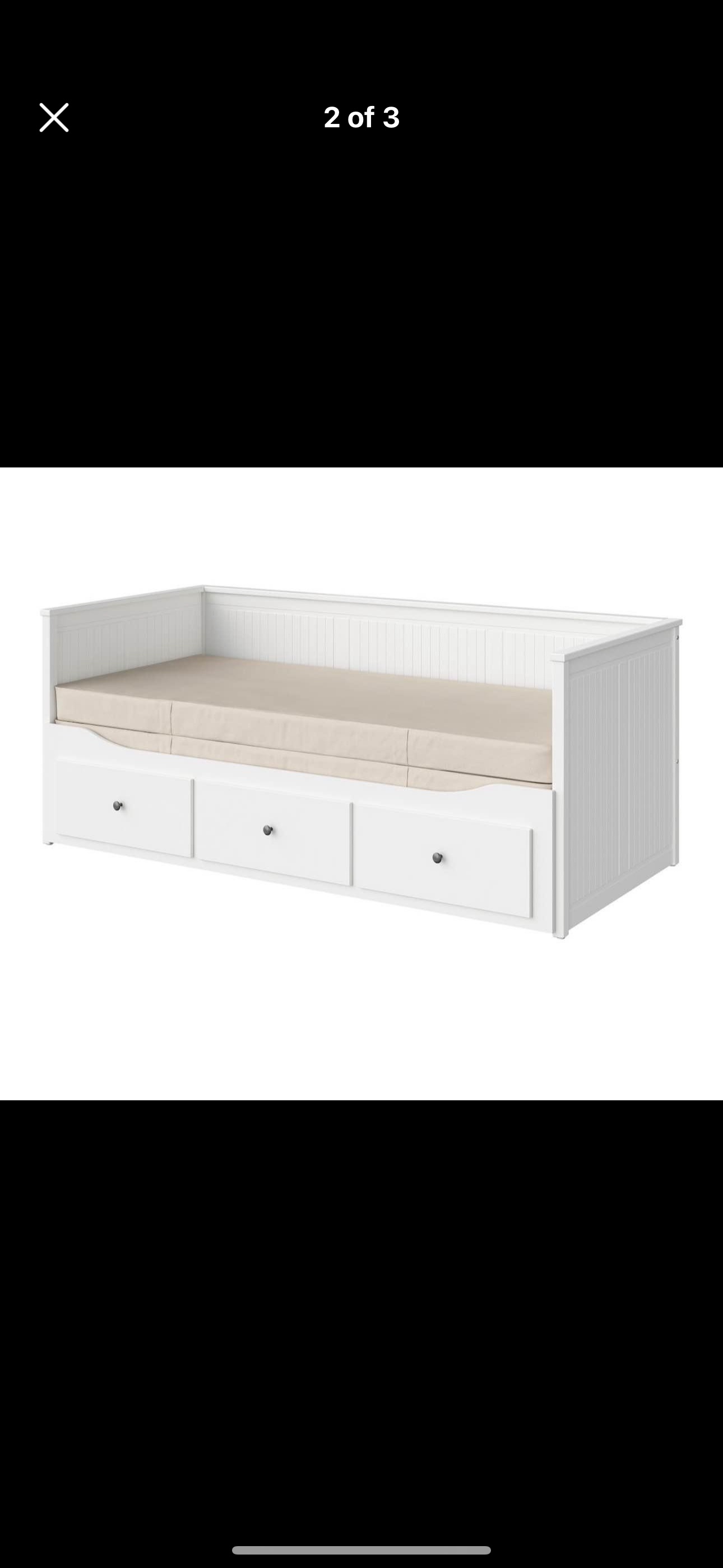 White Daybed with Storage Drawers - photo 2