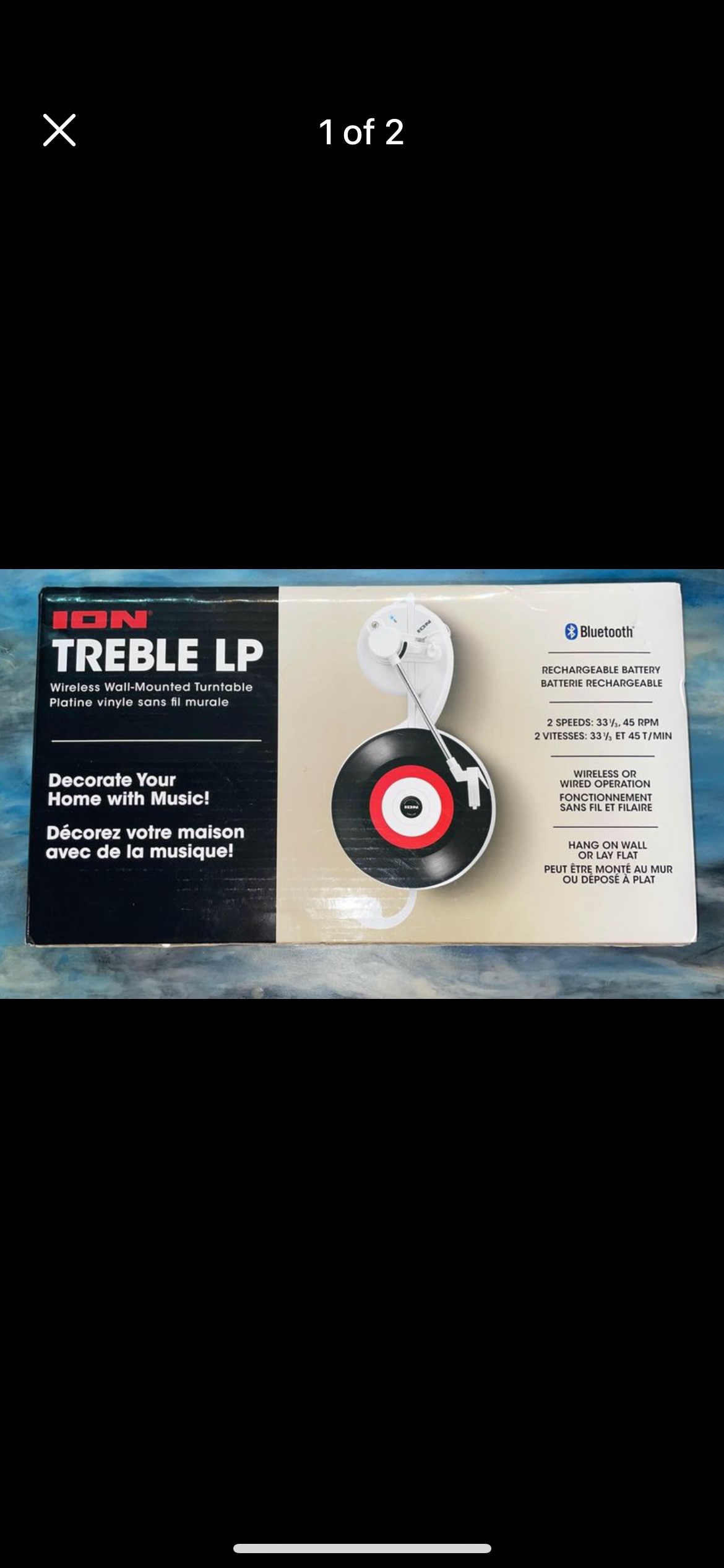 ION Treble LP Wall-Mounted Turntable