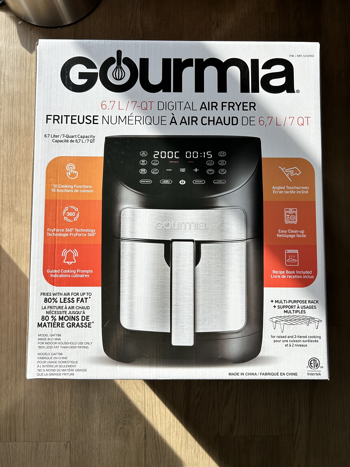 Gourmia 6.7L/7QT Digital Air Fryer - photo 2