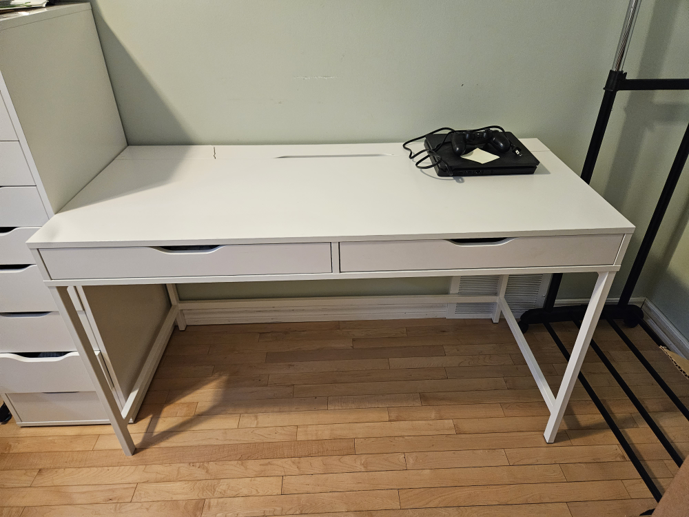 White Desk with Drawers