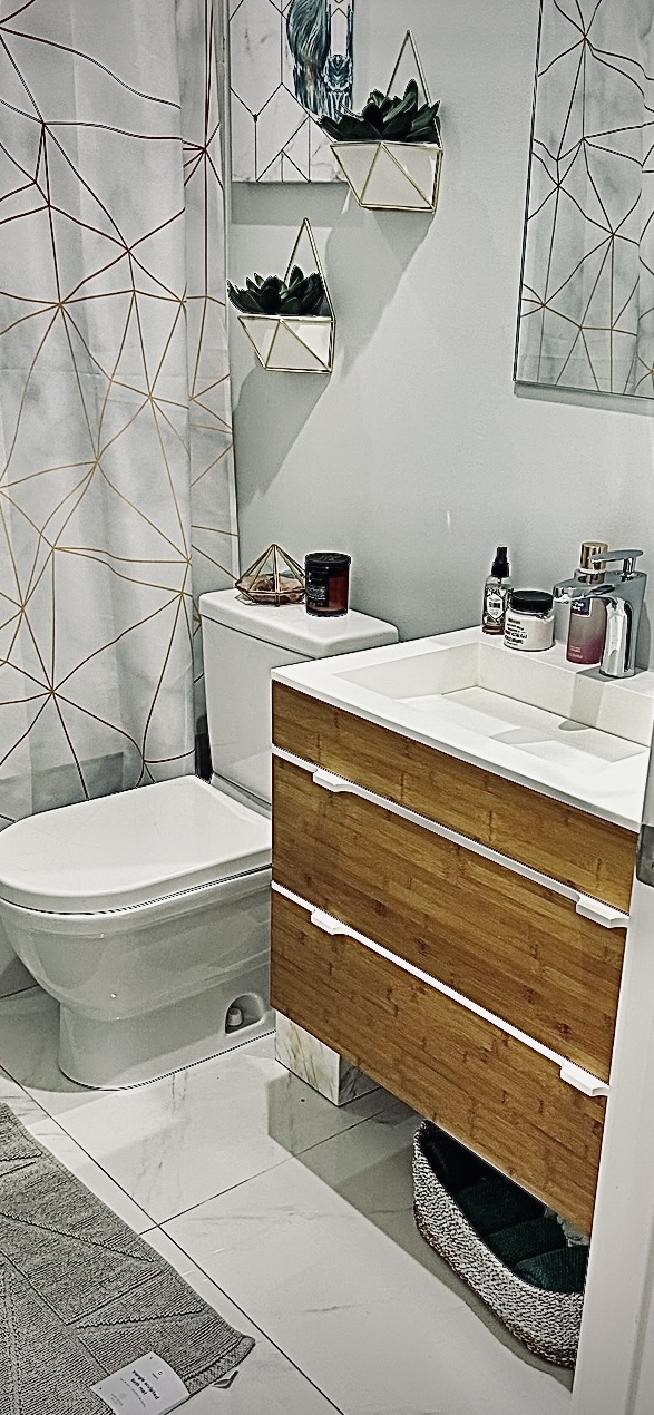 31.5” Teak wood modern floating bathroom vanity - photo 2