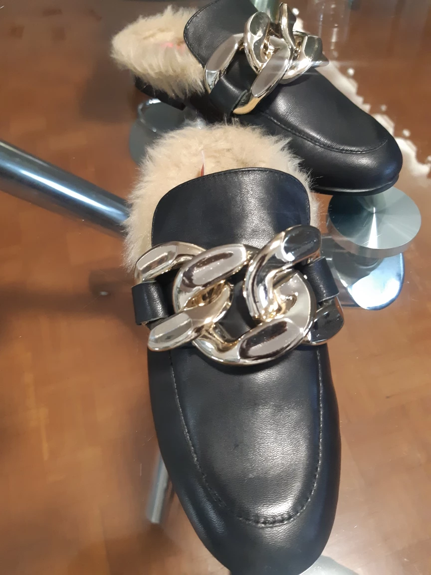 Steve Madden Black Fur Mules - photo 2