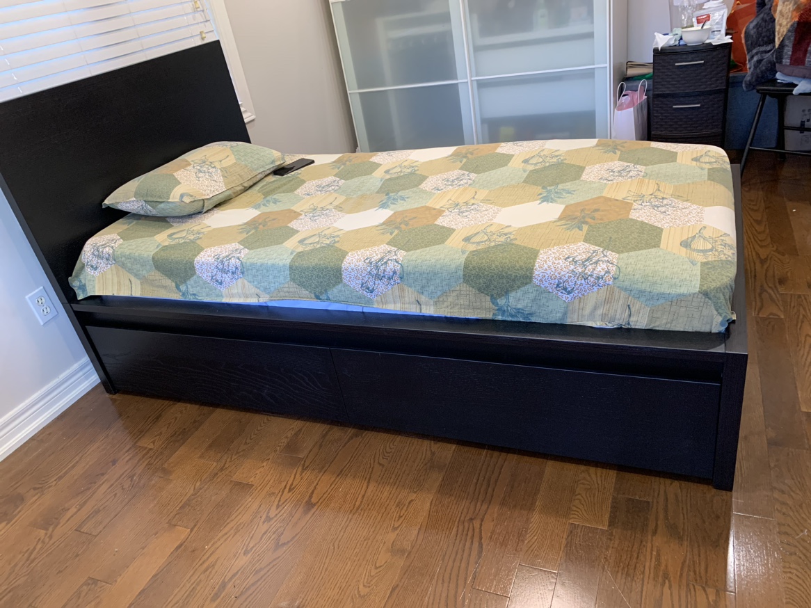IKEA MALM Single Bed Frame with Storage Drawers - photo 4