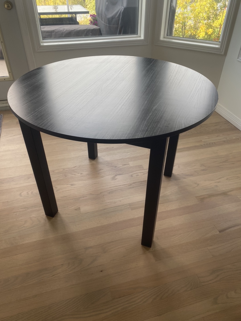 Round Black Table