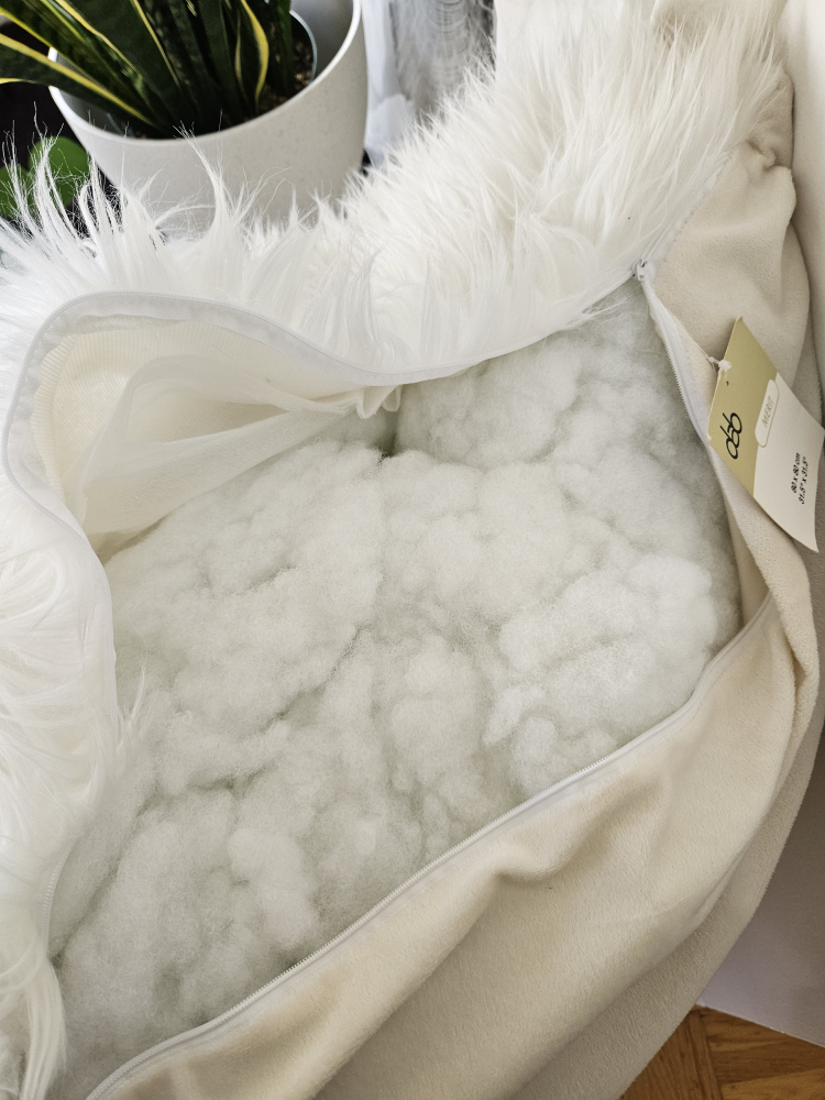 White Faux Fur Pillows - photo 4