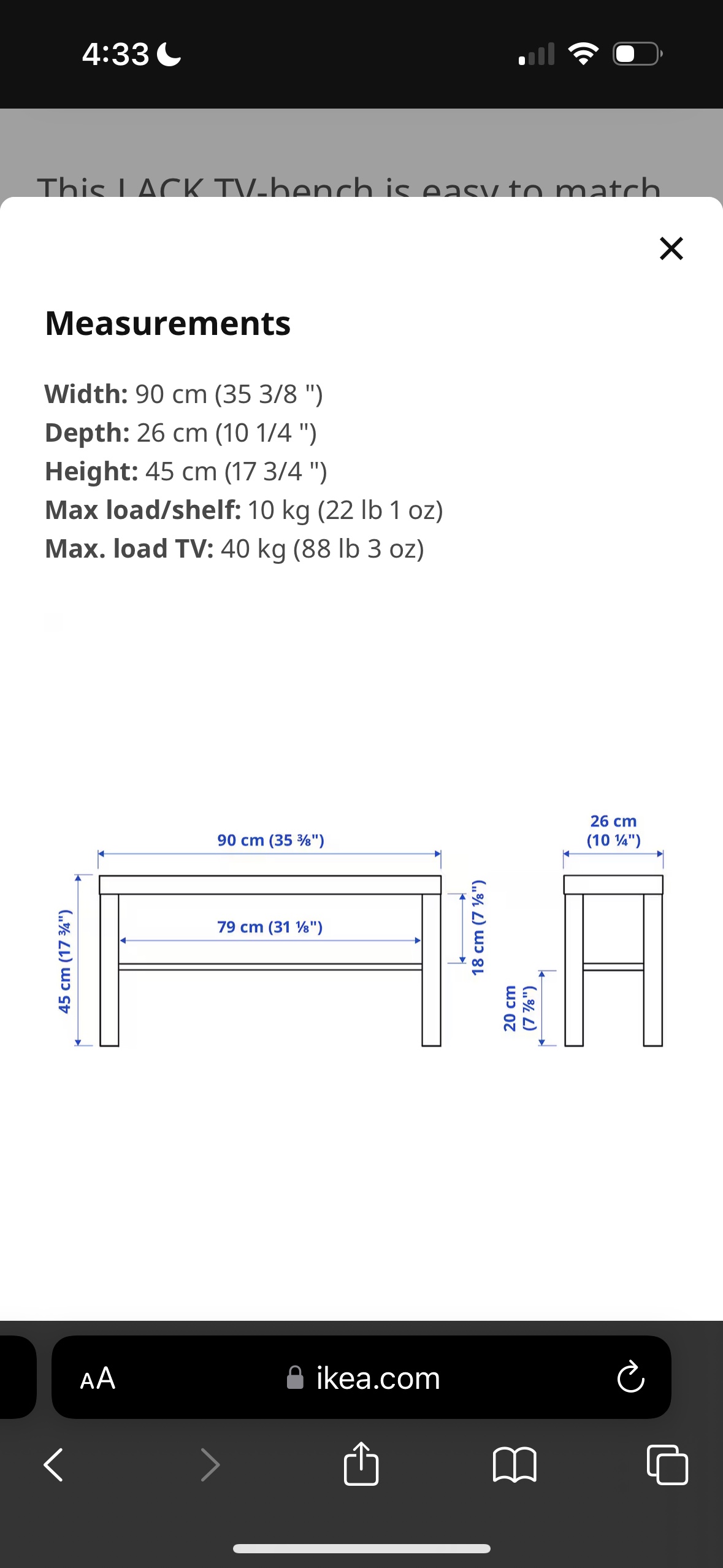 IKEA LACK TV Bench - photo 3