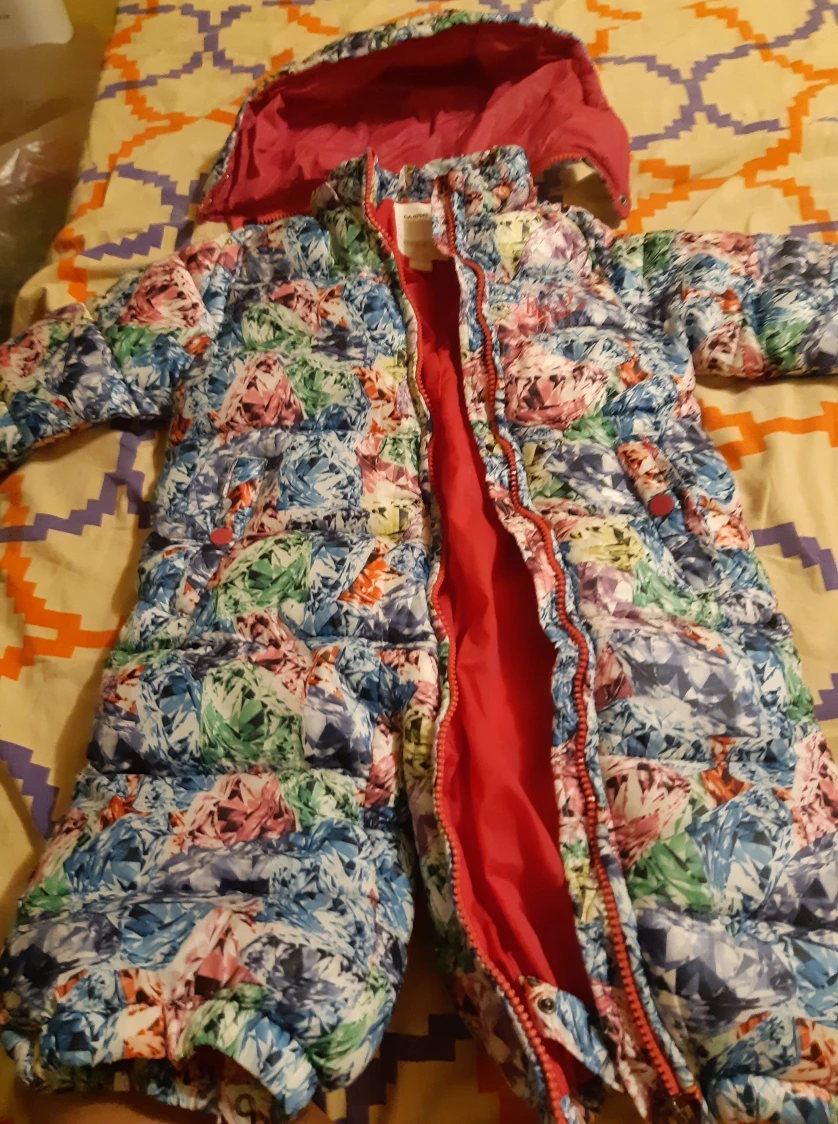 Kids Diamond Pattern Winter Jacket/Black Fall Jacket