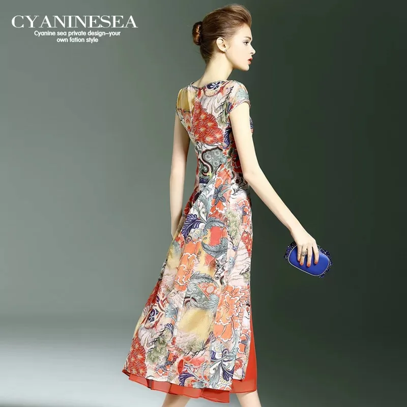 Cyaninesea Floral Midi Dress image indicator(2)