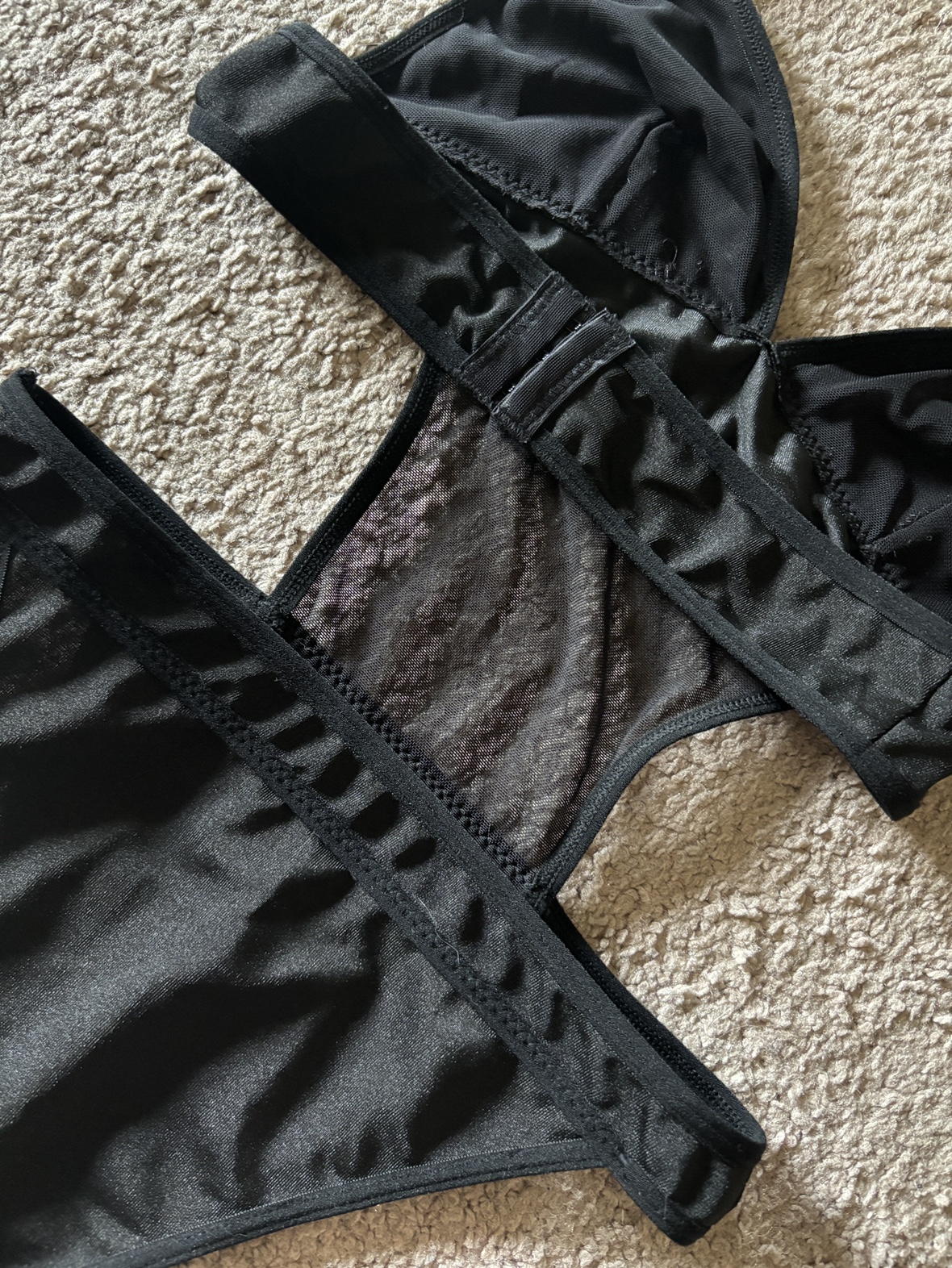Black Mesh Bodysuit with Shrug - photo 3
