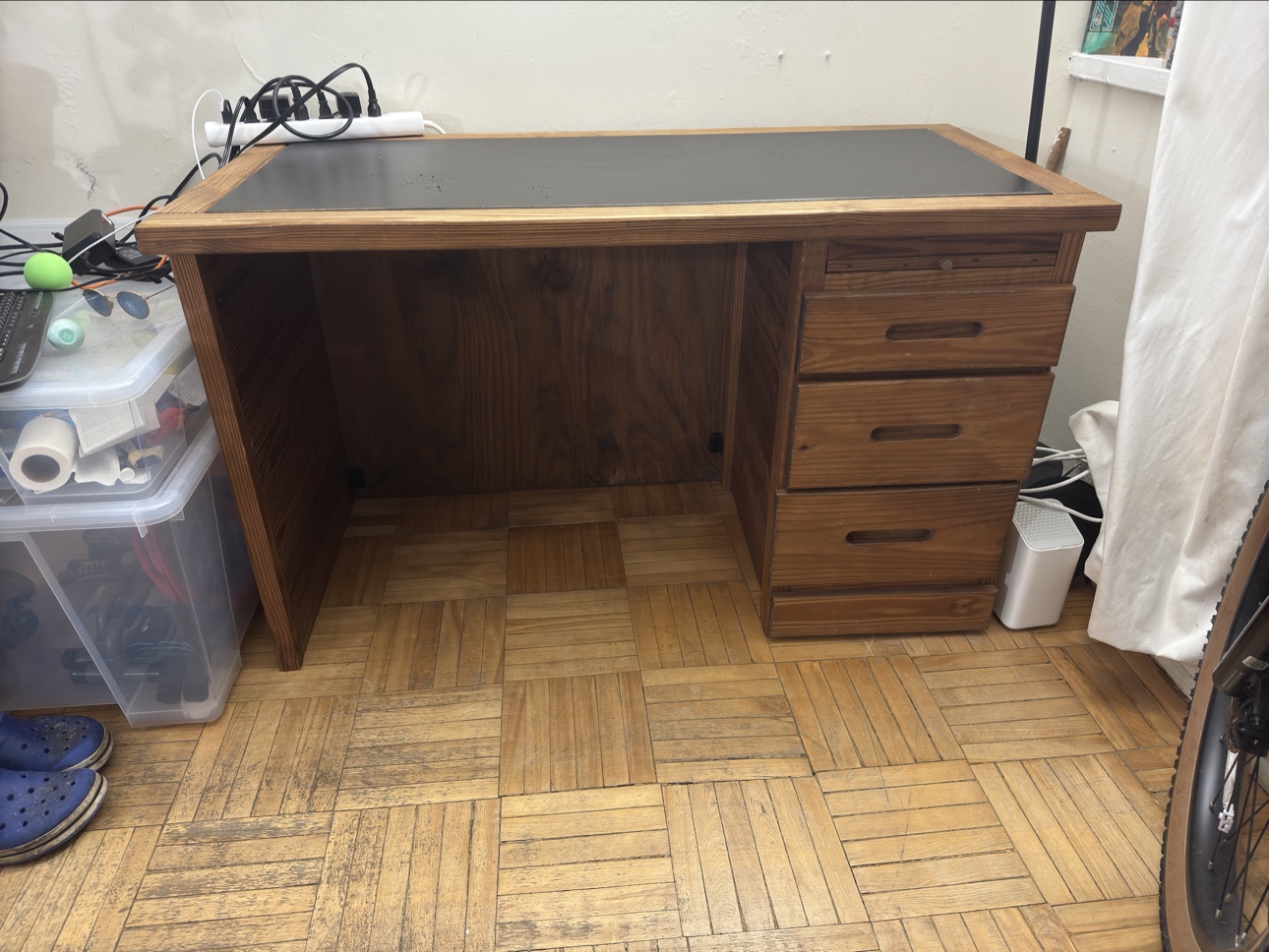 Wooden Desk with Drawers