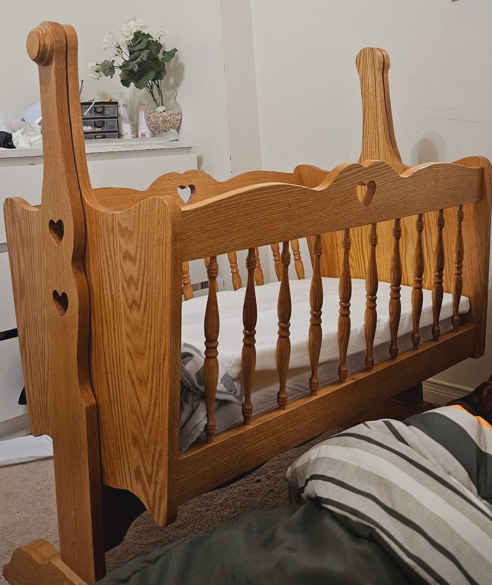 Solid Wood Baby Rocking Cradle - photo 2
