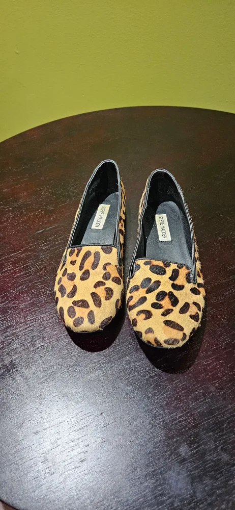 Steve Madden Leopard Print Flat Loafers