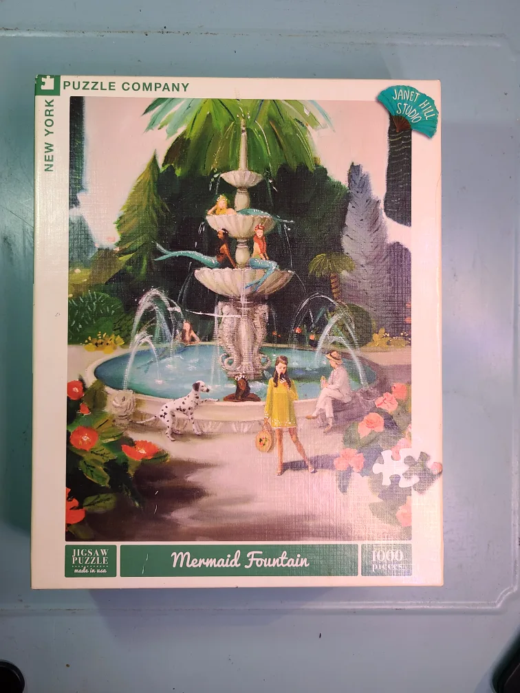 Janet Hill Studio Mermaid Fountain 1000 Piece Jigsaw Puzzle thumbnail