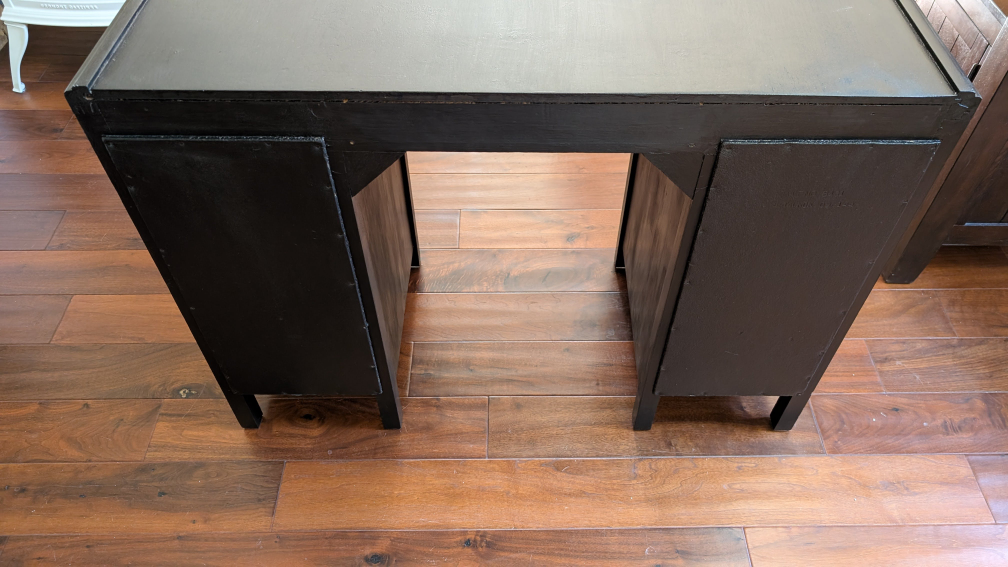 Vintage Newly Painted Black Table or Desk - photo 5