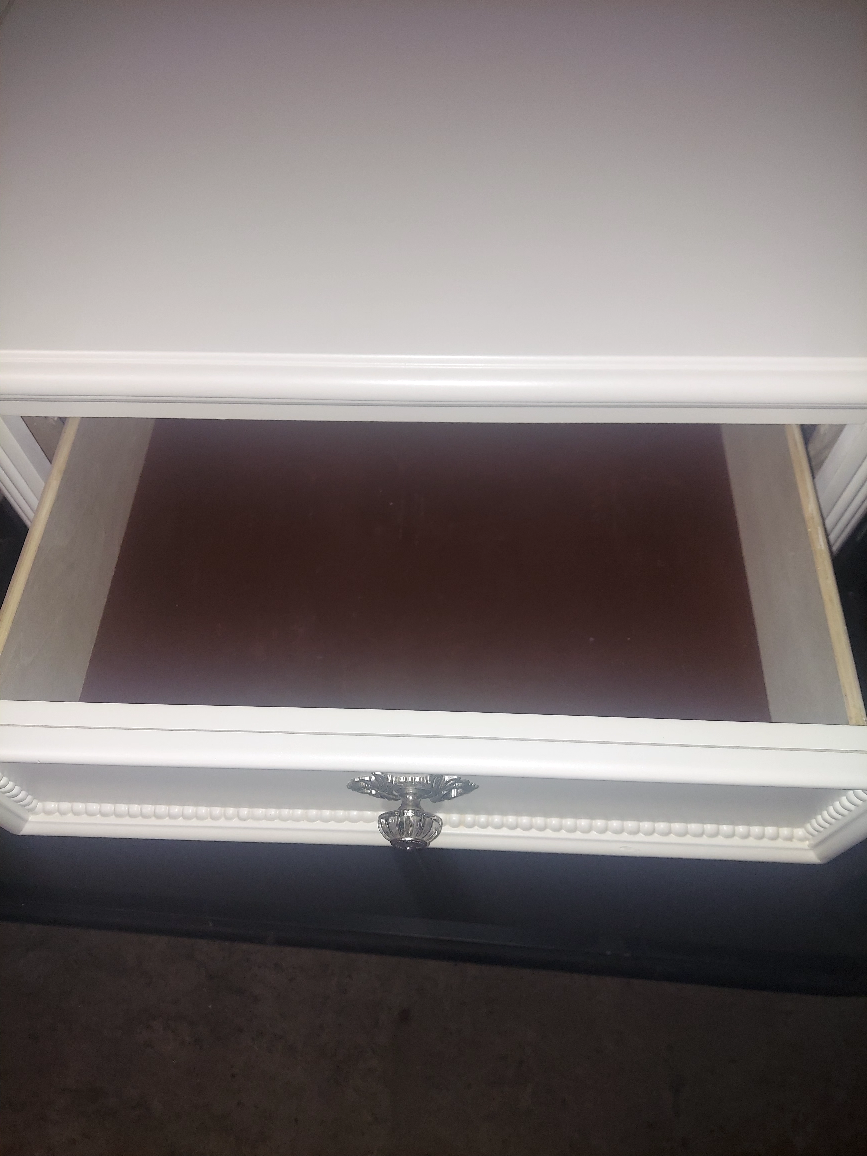 White Nightstand with 2 Drawers - photo 4