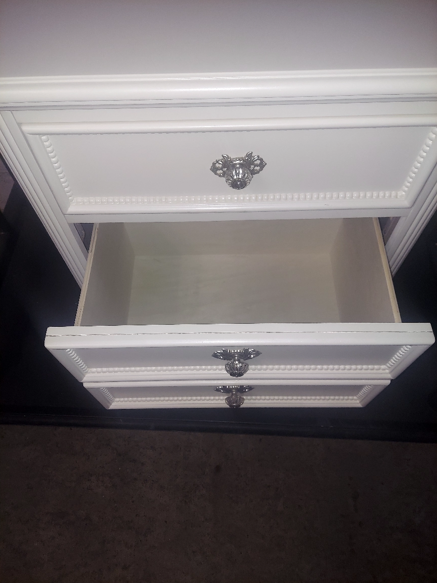 White Nightstand with 2 Drawers - photo 5