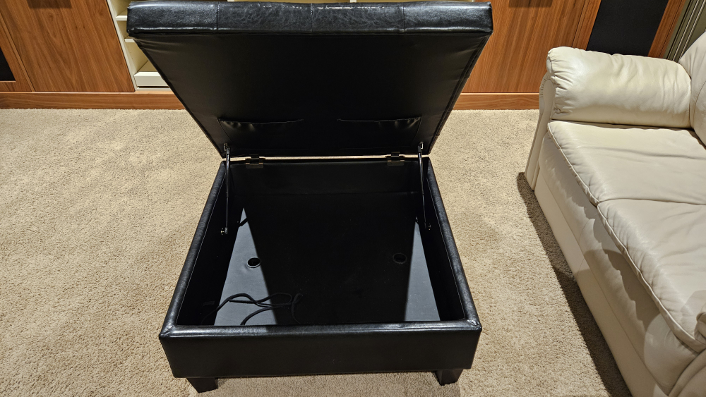 Black Storage Ottoman - photo 2