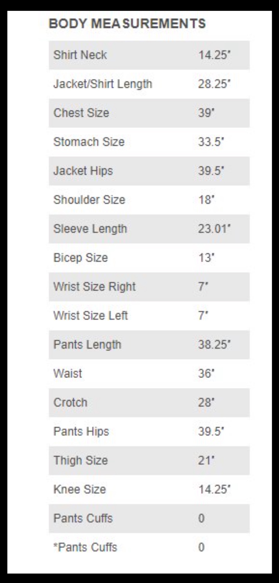 Indochino Suit - measurements in post - photo 2