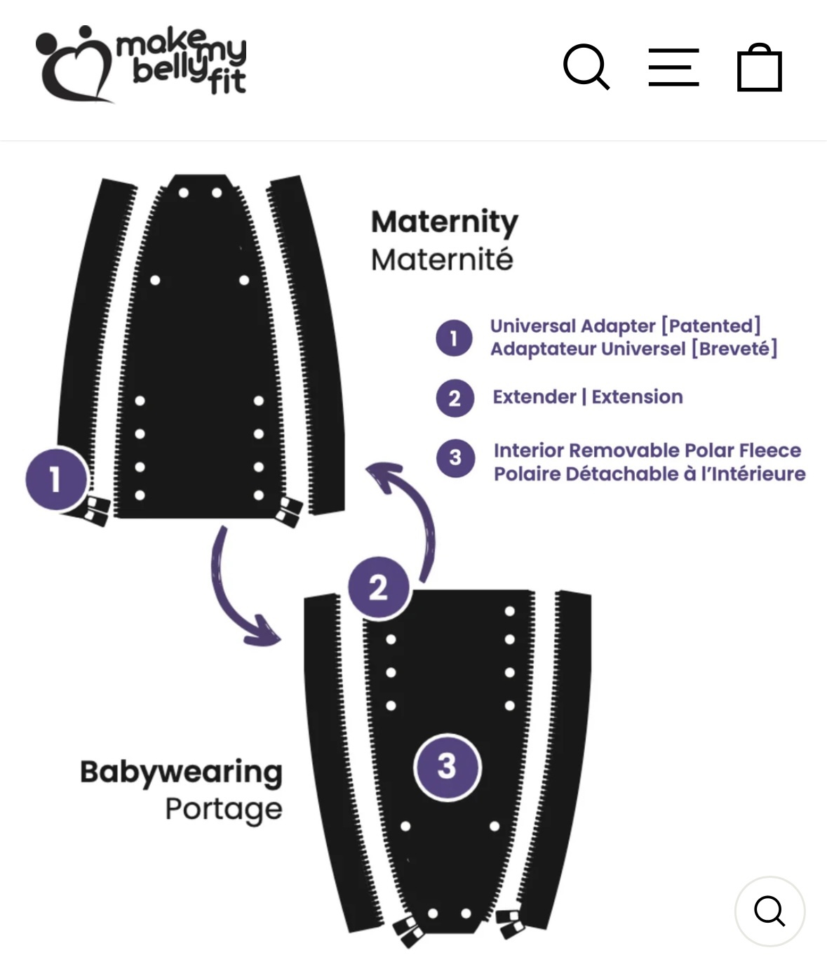 Make My Belly Fit Maternity & Babywearing Jacket Extender - photo 4