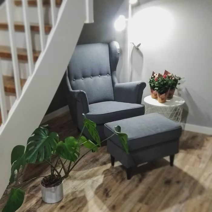Ikea Brand New Arm Chair and Footstool - Nordvalla dark grey - photo 2