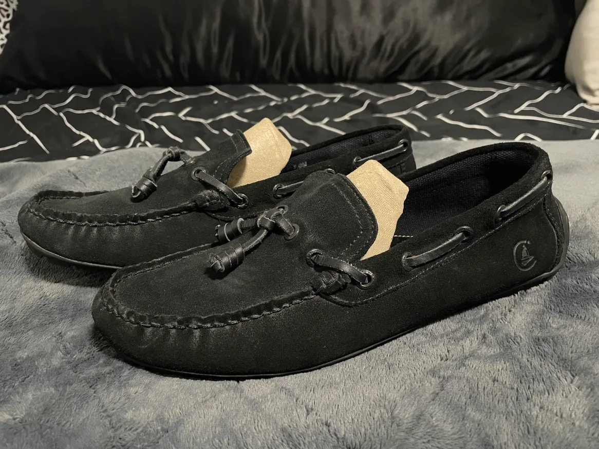 Black leather shoes (M7/W8.5) image indicator(3)