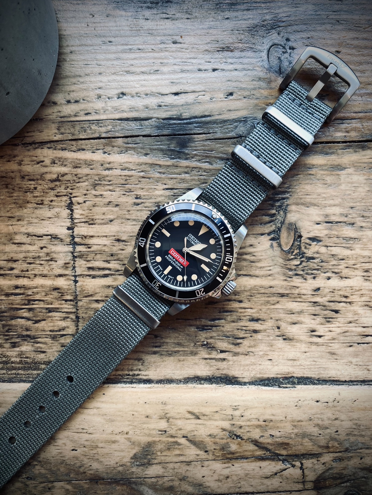 Seiko submariner mod automatic watch