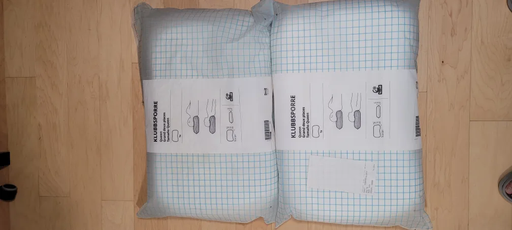 IKEA KLUBBSPORRE Queen Pillow, 2 Pack thumbnail