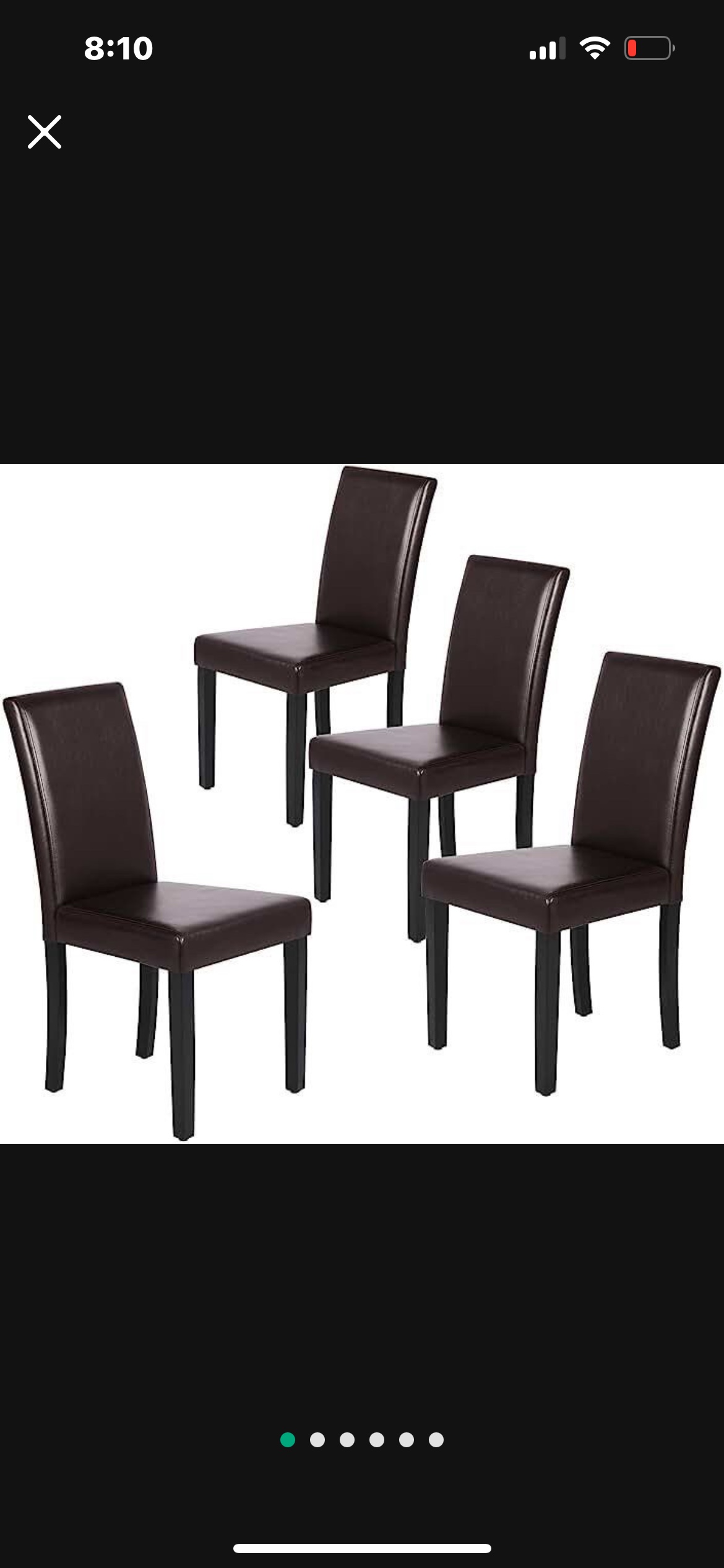 Black Leather Dining Chairs with high back - photo 3