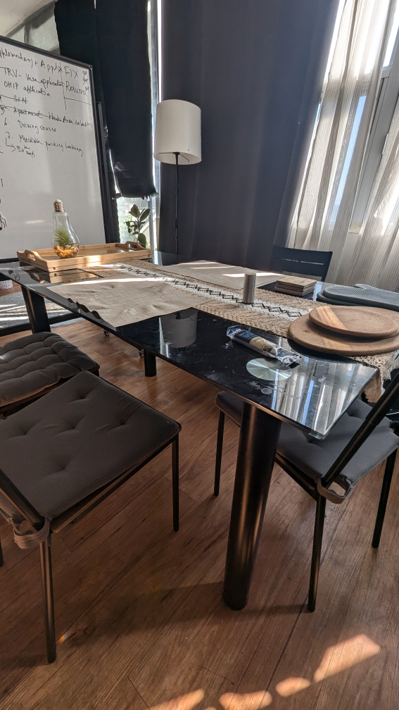 Black Glass Dining Table - photo 3
