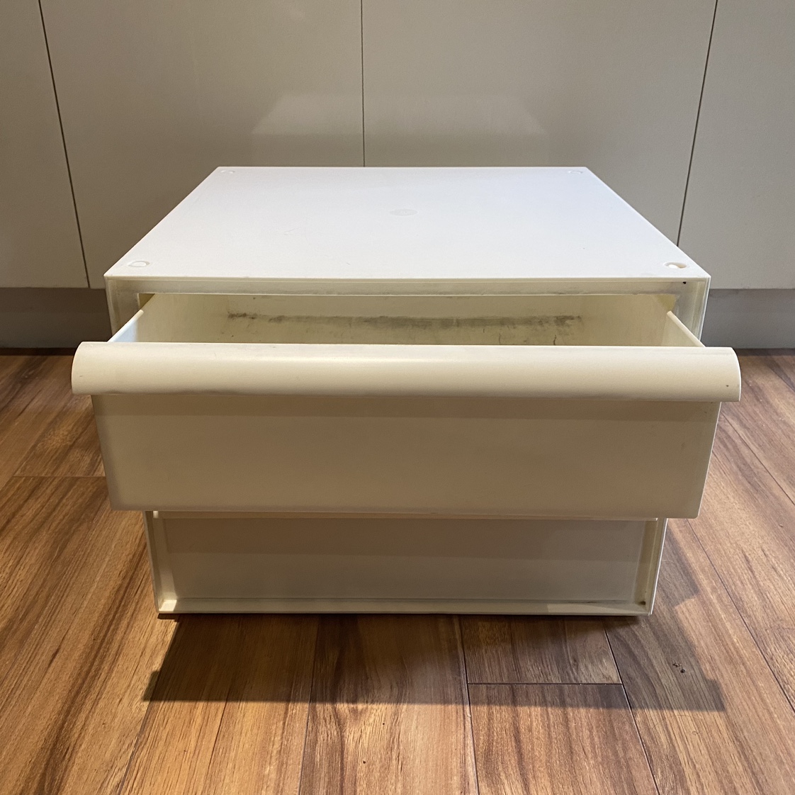 Pair of White Plastic Stackable Drawers - photo 2