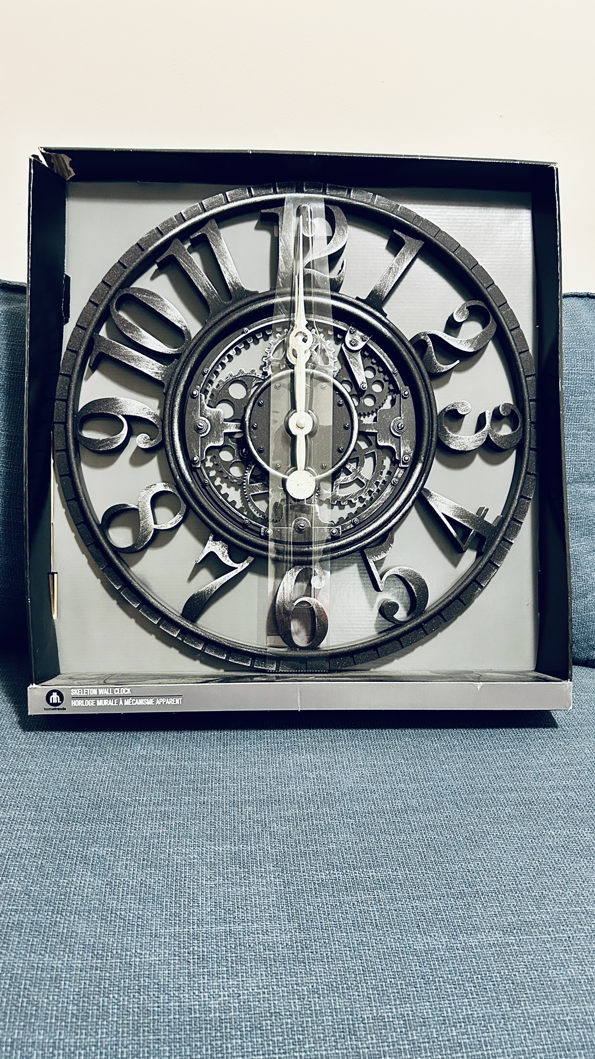 Hometrends Skeleton Wall Clock - unused