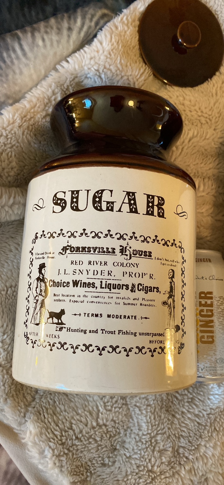 Vintage "Ye Olde Canadian" Sugar and flour Crock  #thriftypicks - photo 3