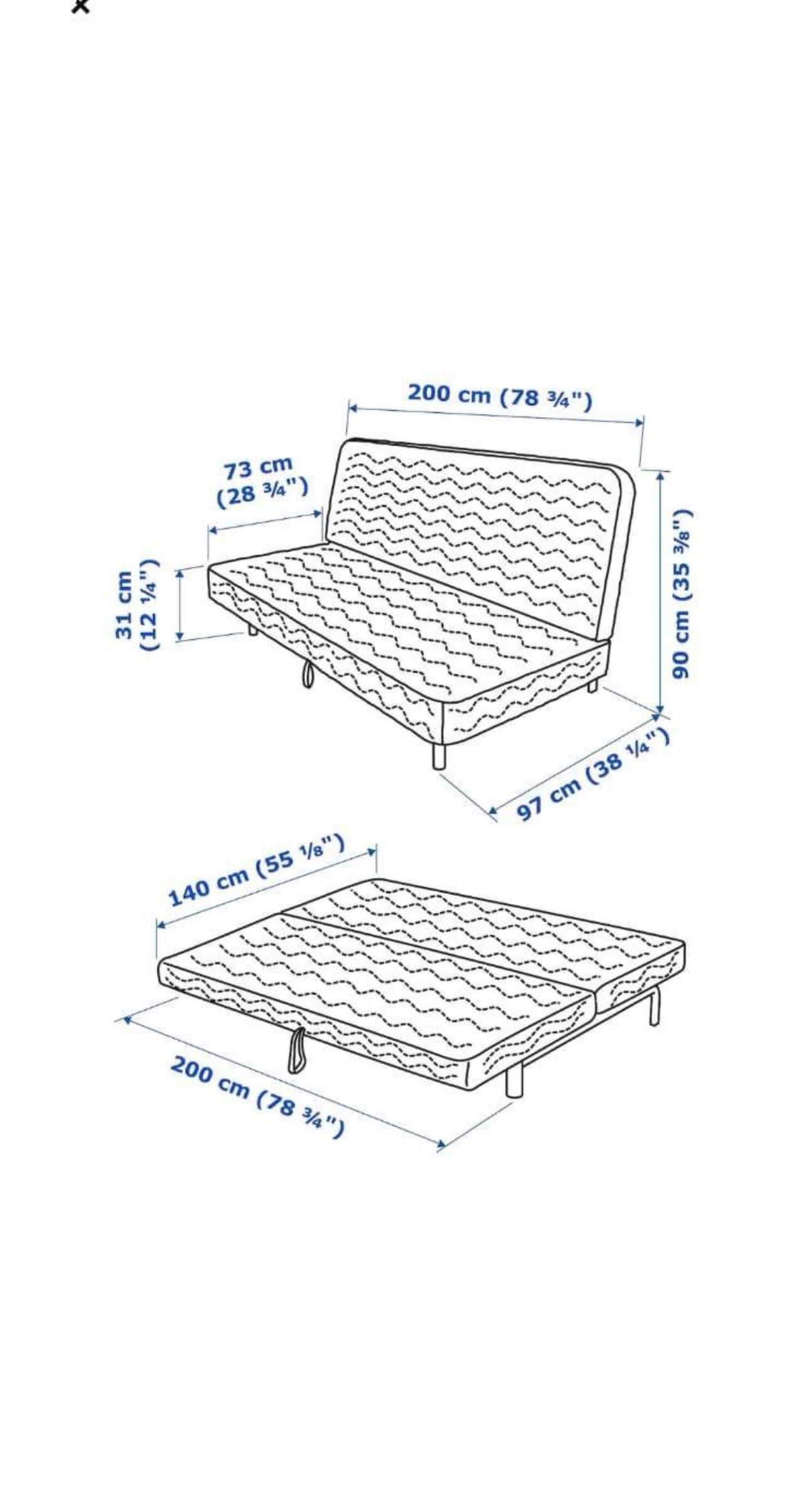 IKEA Futon + Cover - NYHAMN - photo 5