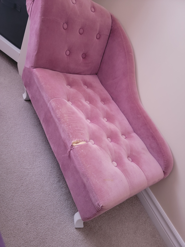 Pink Velvet Chaise Lounge