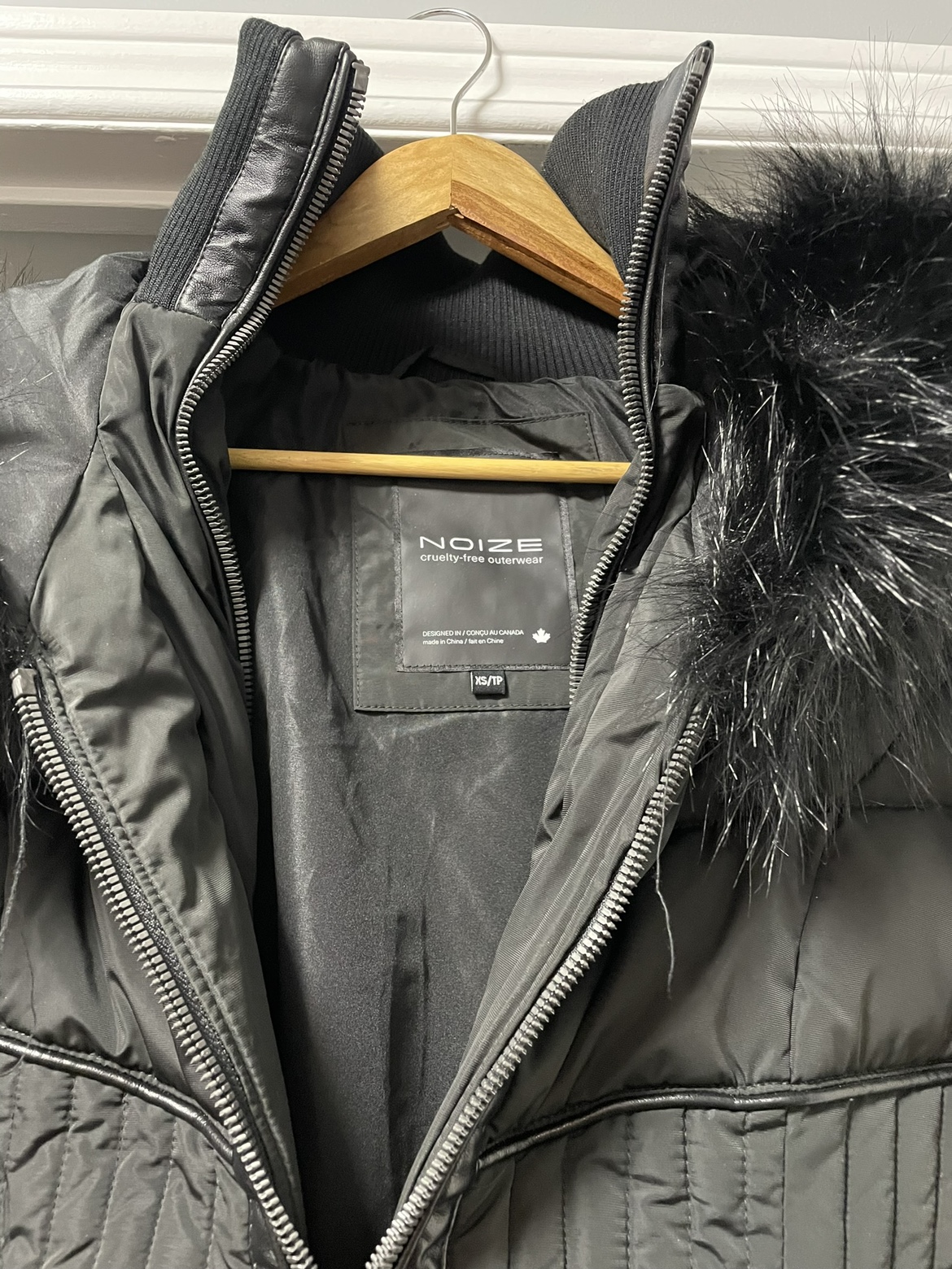 Noize Black Winter coat  with Fur Hood - photo 2