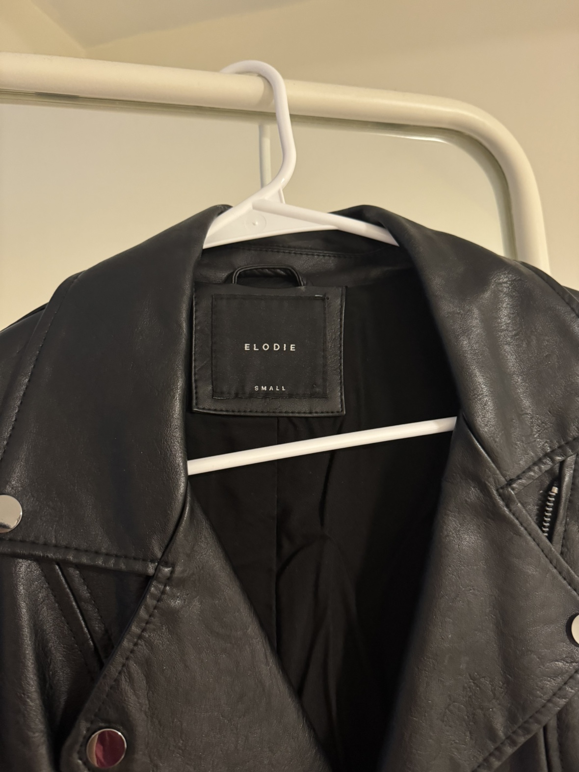 ELODIE Leather Jacket size Small - photo 2