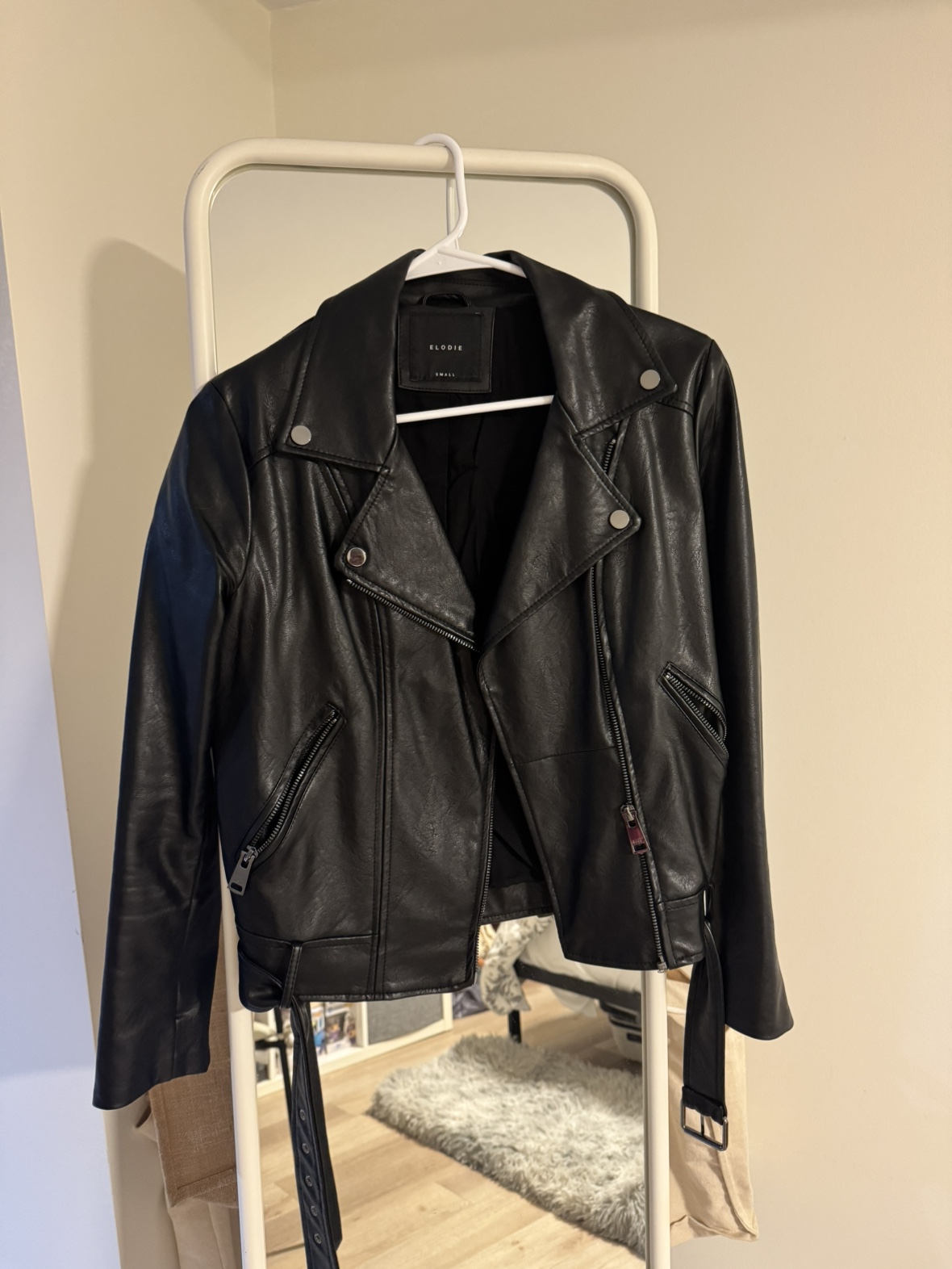 ELODIE Leather Jacket size Small