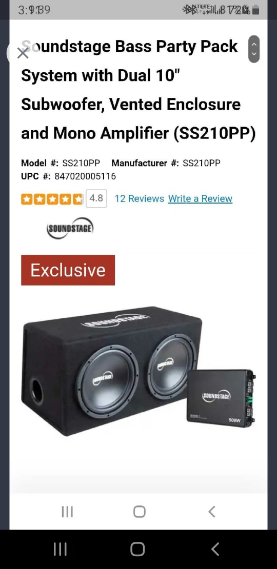 Soundstage Dual 10' Subwoofer