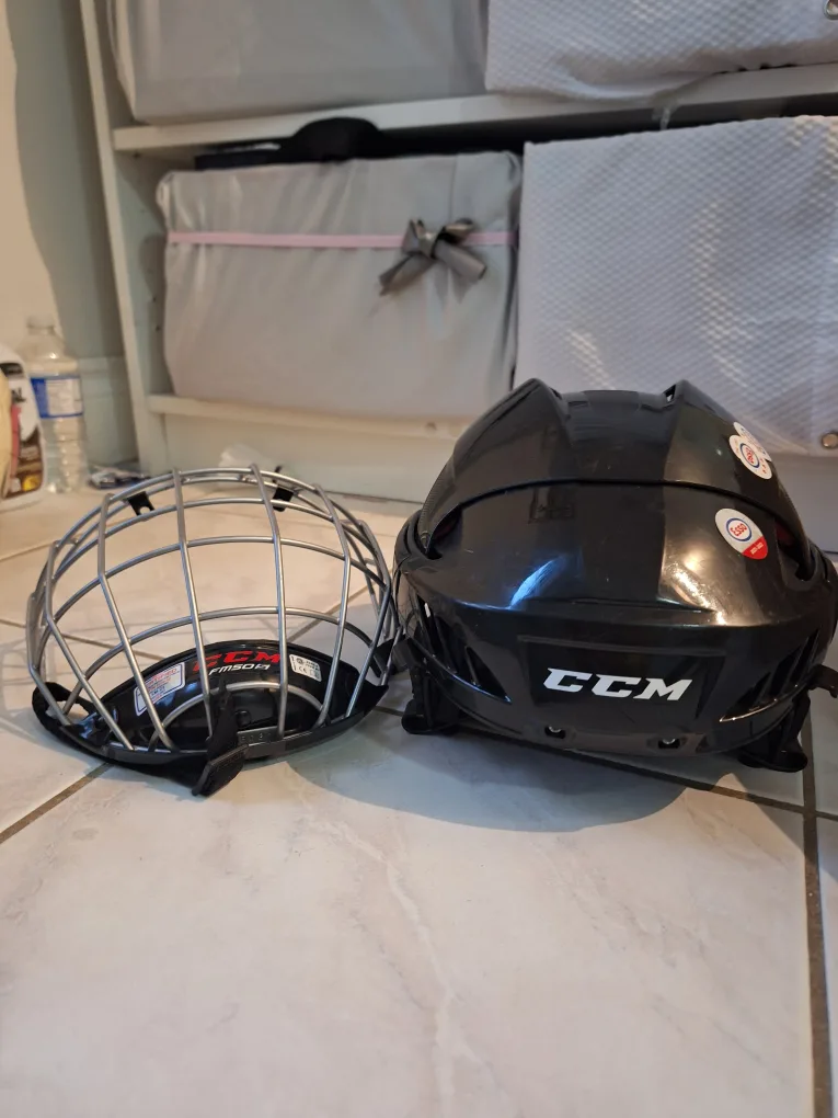 CCM Hockey Helmet with Cage, Sm thumbnail