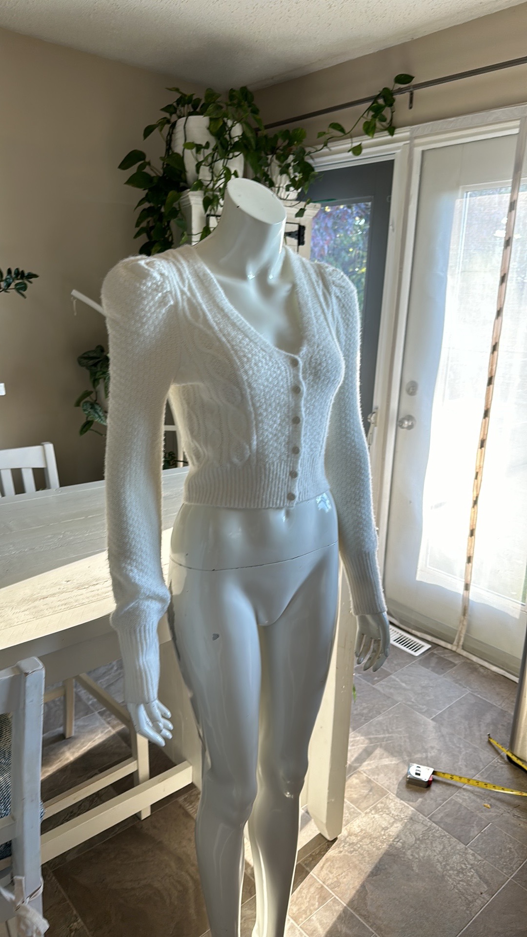White Knit Cardigan - photo 3