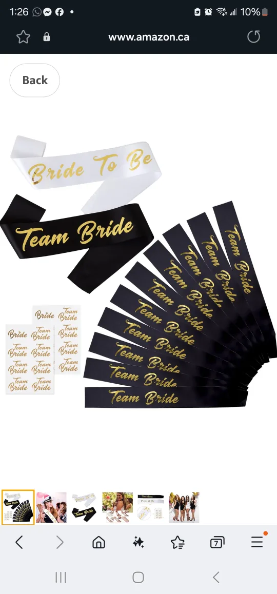 Bride to Be & Team Bride Sashes thumbnail