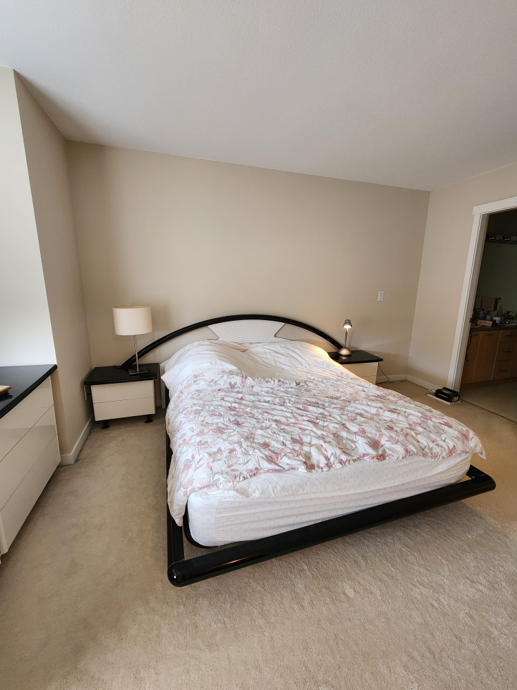 Moving sale!!! Queen Size Bed Frame with side table
