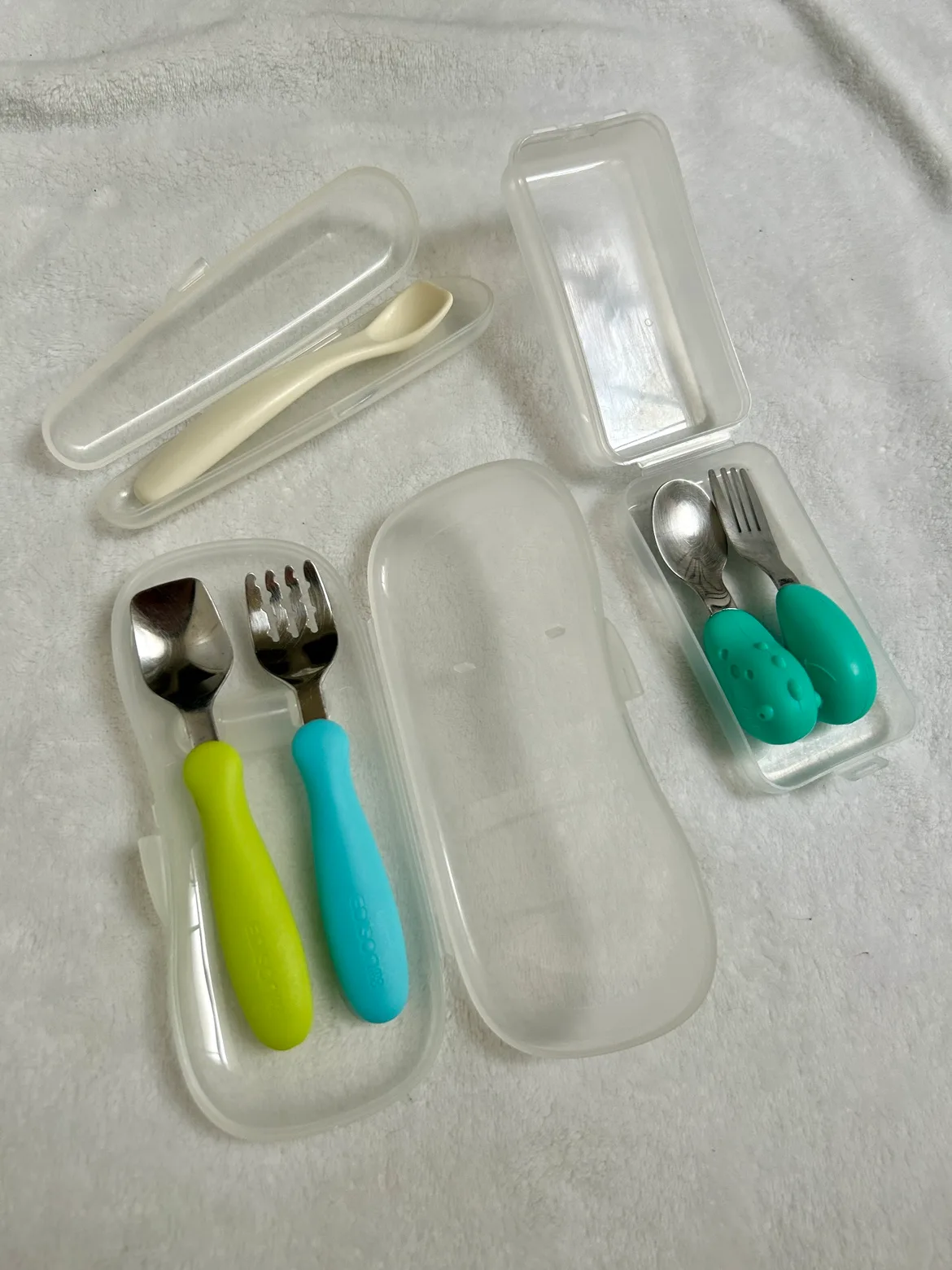 Baby spoon and fork with case, take everything for $5 thumbnail