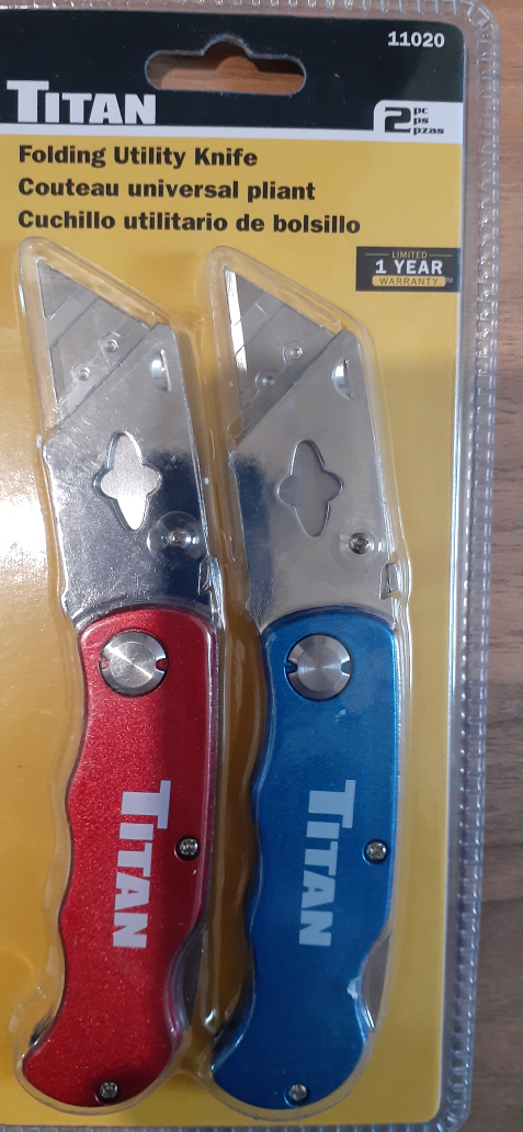 Titan Folding Utility Knife 2 Pack with Blades - photo 3