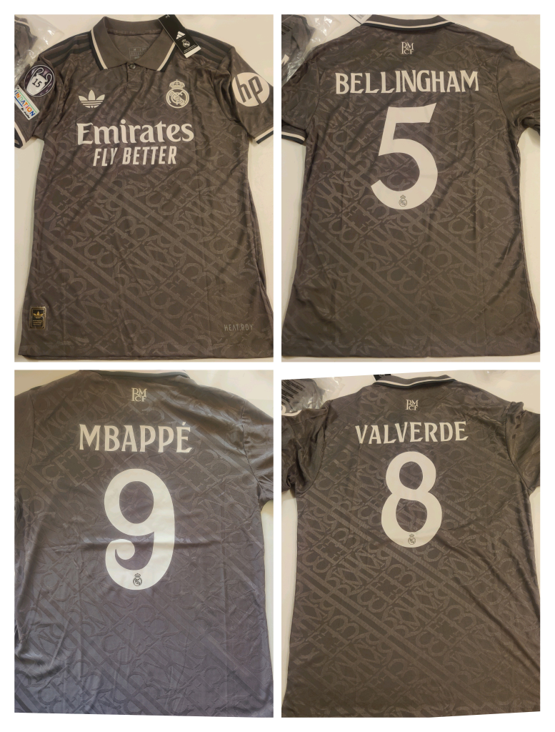 Real Madrid 24/25 Player version  home/Second away Jersey